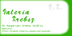 valeria krebsz business card